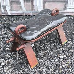 mid century camel stool
