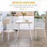 3-Piece Dining Table Set, Square Modern Kitchen Table with 2 Chairs for Small Space Image 3