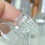 476 - Set of 5 Vintage Clear Glass Cork Screw Top Collectible Decorative Bottles Image 4