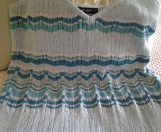 Strappy Top - Blue Stripes - Size 14