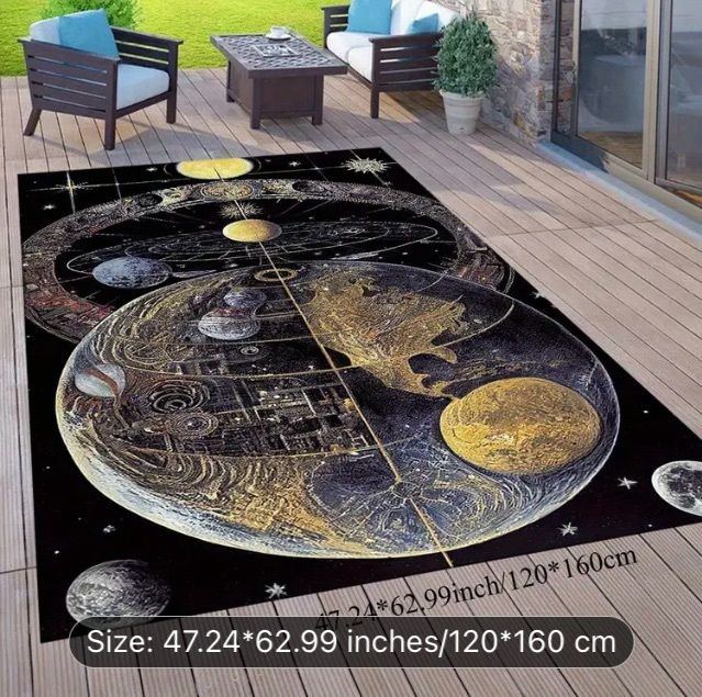 Galaxy themed rug free postage