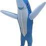SEASONAL SALE  Inflatable Costume Adult shark costume- Funny Dress Party Costume for Adult Halloween blue Image 3