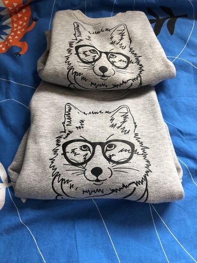 Matching sweatshirts for siblings