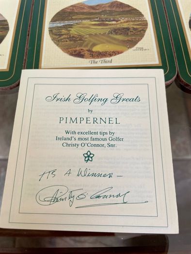 Six Irish Golfing Greats Pimpernel Irish Heritage Collection Coasters