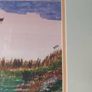 Sunset sailboats  original watercolor, signed DTB Image 2