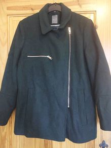 Primark green biker jacket (free postage)