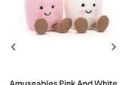 New JELLYCAT Amuseables Pink &amp; White Marshmallows