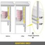 Stainless Steel Prep Table, 24 x 30 x 31 Inch, 700 lbs Load Capacity, Heavy Duty Metal Worktable with 3 Adjustable Height Levels Image 4