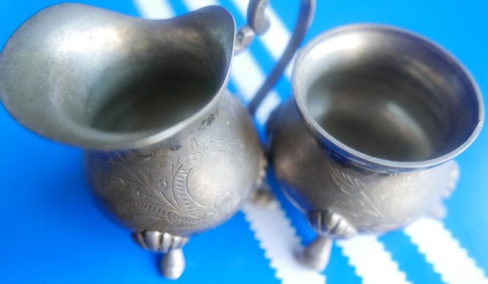 Vintage Silverplate Creamer And Sugar Bowl