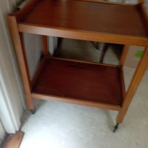 Coffee table with wheels