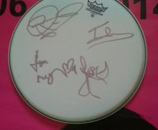 Kasabian Autograph Full set of 4 on Drumskin