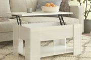 FREE EXPRESS SHIPPING Coffee Table High Gloss White 79x49x41 cm Engineered Wood
