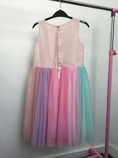 Girls party dress, size 8-9 with cardigan