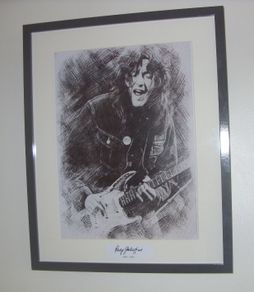 Rory Gallagher Framed Mounted Print With Signature