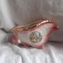 Staffordshire Gold Rimmed Shell Plant Pot Holder. Image 7