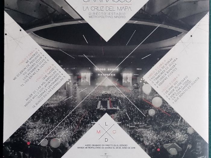 Manuel Carrasco - La Cruz Del Mapa - Directo Estadio Metropolitano Madrid 2 x LP (2019) Latin Pop EX+