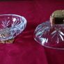 Killarney Crystal Cut Crystal Glass Happy Birthday Lidded Jewelry Dish / Bowl With 22 Carat Gold Cover Handle and Footed Base Finishing Made In Ireland Image 5