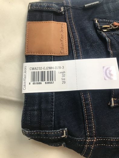 jeans low rise skinny Calvin Klein 32L29R