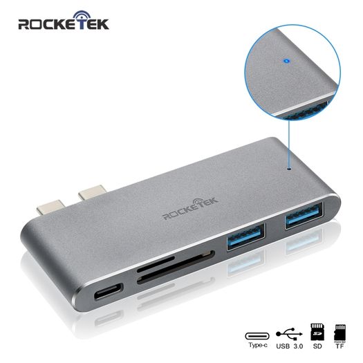 Rocketek Mini Doc Combo USB 3.0 Hub & SD/TF Card Reader Aluminum Alloy (Brand New/Warranty)