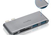 Rocketek Mini Doc Combo USB 3.0 Hub &amp; SD/TF Card Reader Aluminum Alloy (Brand New/Warranty)