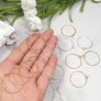 200pcs Wine Glass Charm Rings Silver Tone and Golden Earring Beading Hoop 25mm for Craft Making Party Favor (FREE POSTAGE) Image 5