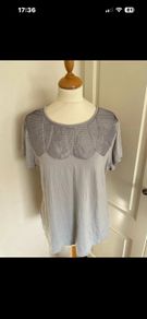 Betty Jackson grey viscose top size 18