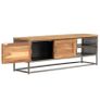 TV Cabinet Recycled Teak and Steel 120x30x40 cm Image 5