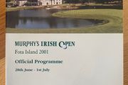 Very Rare 2001 Murphy's Irish Open Programme - Fota Island, Co. Cork