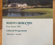 Very Rare 2001 Murphy's Irish Open Programme - Fota Island, Co. Cork