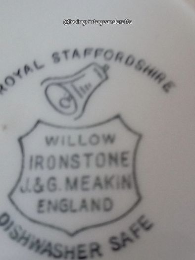 Willow Pattern Cups Saucers and Side Plates
