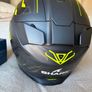shark motorcycle helmet with Sena Bluetooth kit installed Image 3