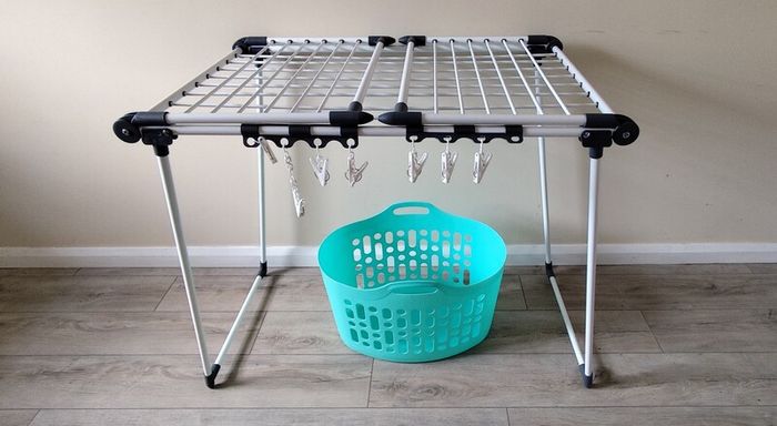 Clothes Drying Rack & Large Laundry Basket Set