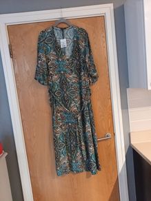 Encuentro Shirt Dress With Self Tie Belt. Size 44 - 16.  B.N.W.T