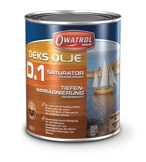 Owatrol Deks Olje D1Deks Olje D1, Saturating Wood Oil, Interior, Exterior, Hard Woods, Boat & Home Saturating Oil For Interior And Exterior Hardwood With a Clear Satin Finish