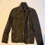 Allsaints Survey Waxed Suede Blazer, XS, Anthracite Grey Image 3