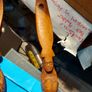 Large Carved Wooden Fork and Spoon, Possibly Resturant front shop advertising tool, Practicle use would require very large cooking pot Image 7