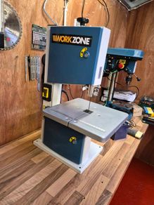 Band saw, magnifying glass with light and scroll s