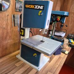 Band saw, magnifying glass with light and scroll s