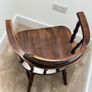 Vintage Dark Wood Captains Armchair / Smokers Desk Chair - Turned Spindle Back Image 5