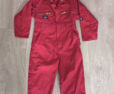 Dickies Redhawk Kids Red Coveralls Boilersuit mechanic handyman Age 5 6
