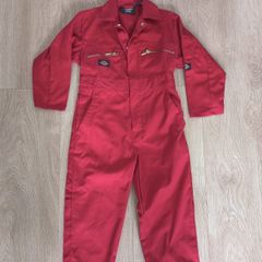 Dickies Redhawk Kids Red Coveralls Boilersuit mechanic handyman Age 5 6