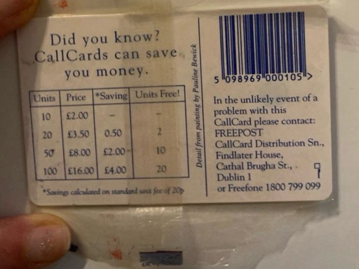 Telecom Eireann Callcard Mint Condition 10 units - sealed
