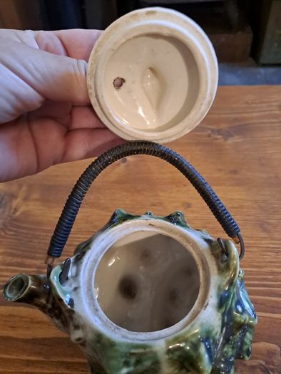 1950s Vintage Japanese Majolica Conch Shell Teapot