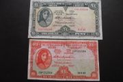 1963 Two Lady Lavery Notes: 10 shillings &amp; 1 Pound