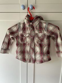 Mothercare check shirt with hood age 2-3
