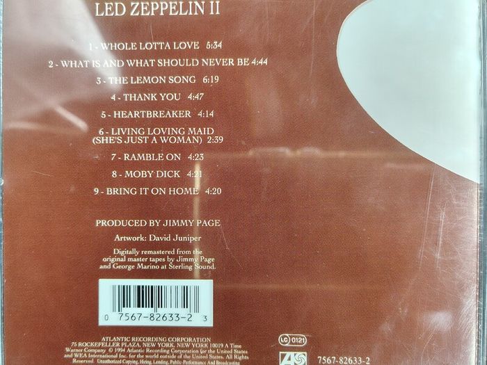 Led Zeppelin - Led Zeppelin II CD (1999) Remastered Reissue Classic Rock EX+