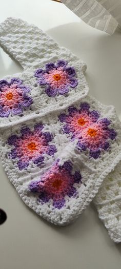 Handmade granny square baby cardigan