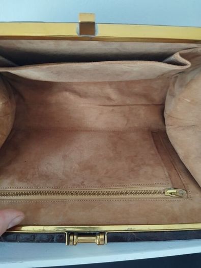 real crocodile leather vintage bag