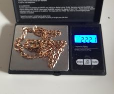 Heavy solid 9k gold flat Curb chain