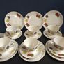 Fabulous Set of Six Mid Century Modern Alfred Meakin Teaset Trios "Gay Fantasy" Pattern from the 1950's Image 2
